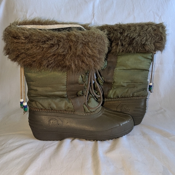 Army Green Sorel Boots Size 7 Women - Picture 5 of 7